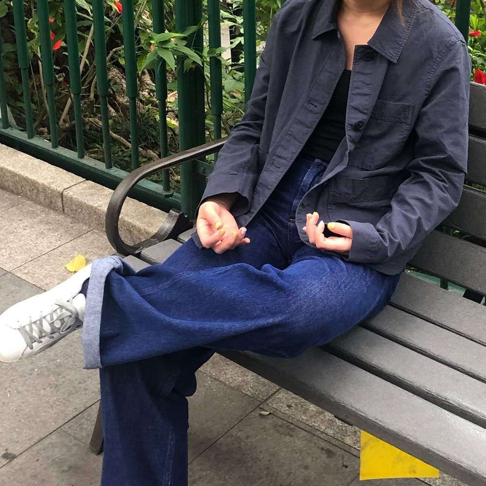 COS washed blue Cotton blazer